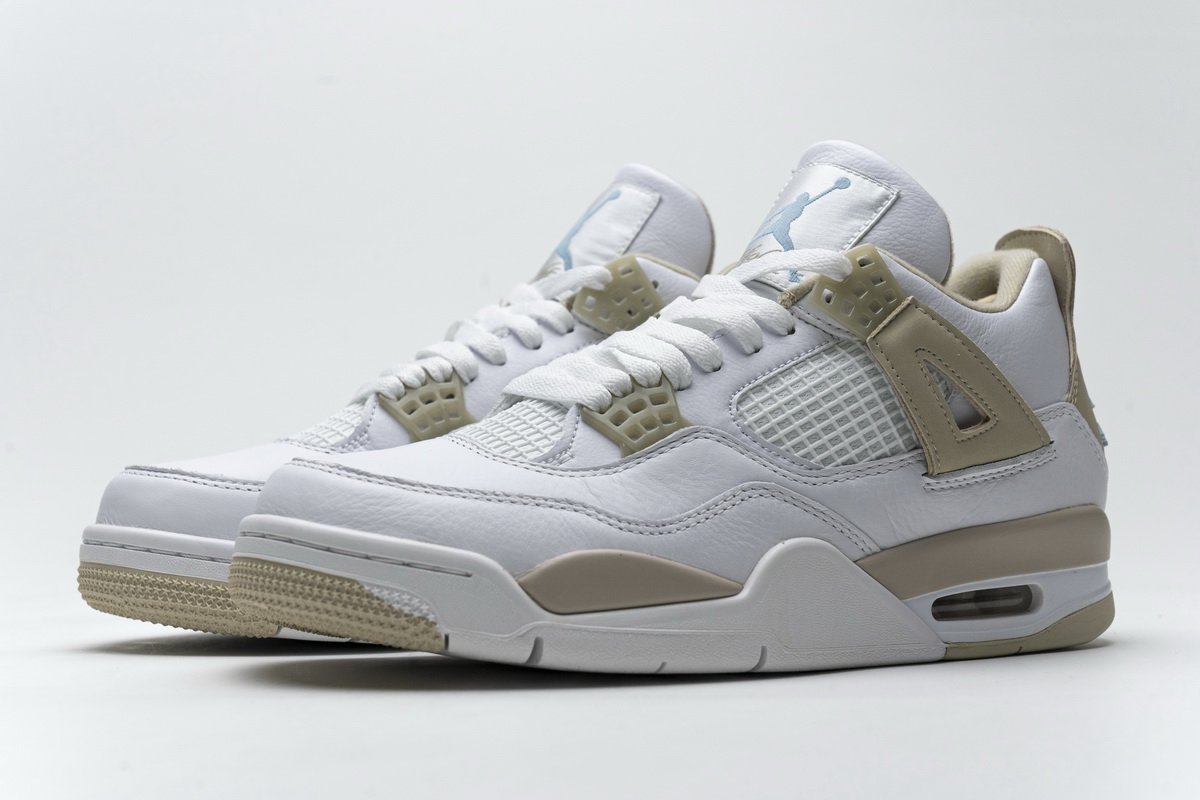 2020 Air Jordan 4 Sand Linen White Yellow